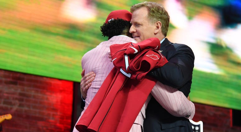 Kyler Murray and Roger Goodell Kyler Murray and Roger Goodell