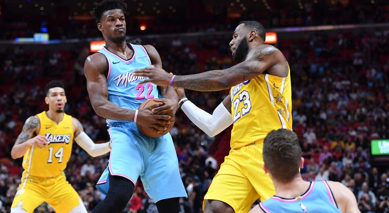 LeBron James and Jimmy Butler LeBron James and Jimmy Butler