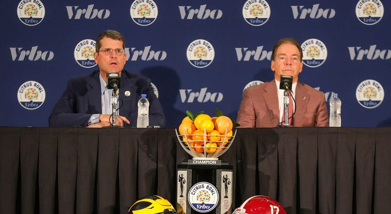 Jim Harbaugh and Nick Saban Jim Harbaugh and Nick Saban