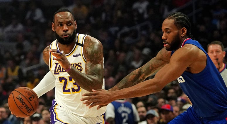 LeBron James and Kawhi Leonard LeBron James and Kawhi Leonard