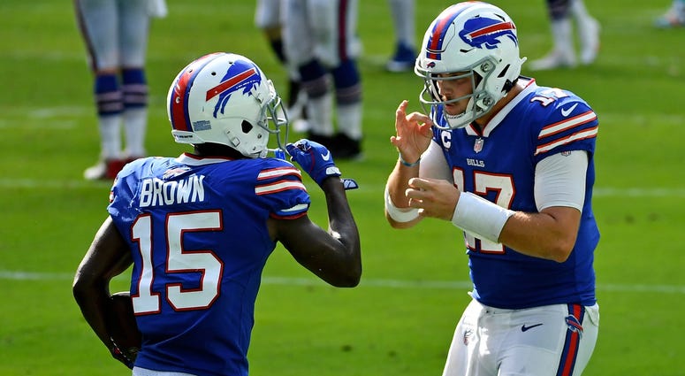 Josh Allen and John Brown Josh Allen and John Brown