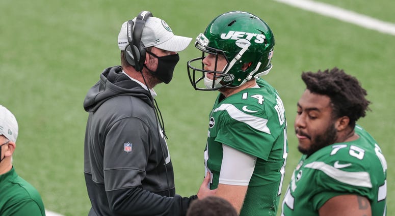 Adam Gase and Sam Darnold Adam Gase and Sam Darnold