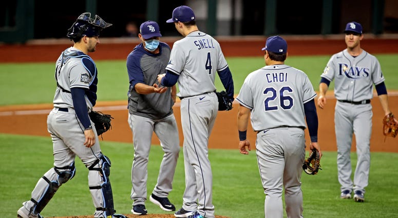 Kevin Cash and Blake Snell Kevin Cash and Blake Snell