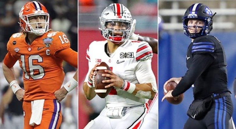 Trevor Lawrence, Justin Fields, Zach Wilson Trevor Lawrence, Justin Fields, Zach Wilson