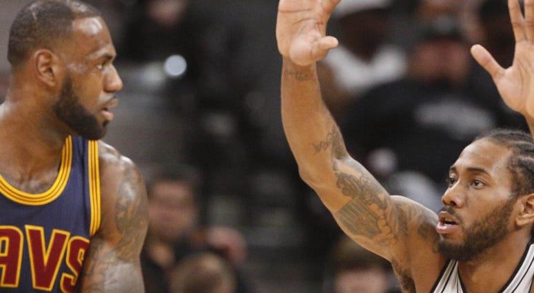 LeBron James and Kawhi Leonard LeBron James and Kawhi Leonard