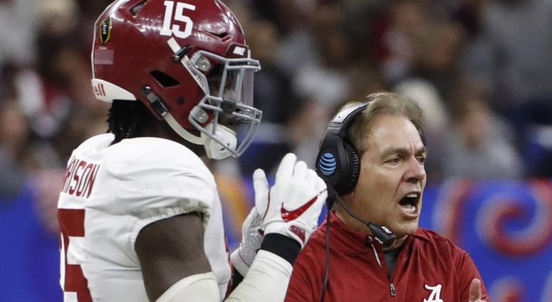 Nick Saban and Ronnie Harrison Nick Saban and Ronnie Harrison