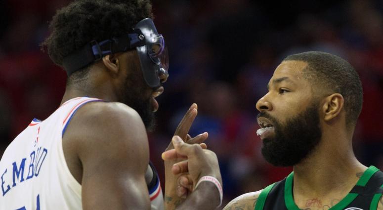 Joel Embiid and Marcus Morris