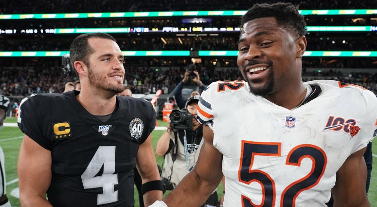 Khalil Mack and Derek Carr Khalil Mack and Derek Carr