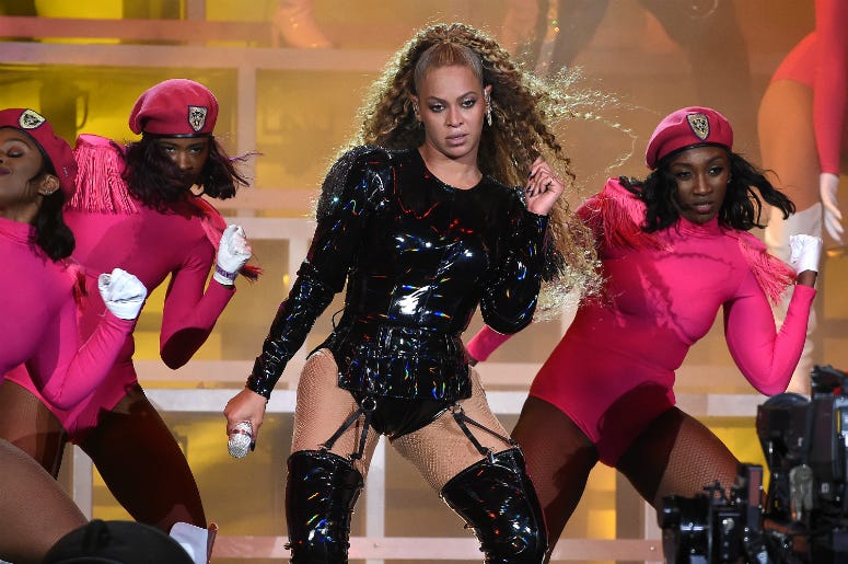Beyonce performs at the 2018 Coachella Valley Music And Arts Festival Beyonce performs at the 2018 Coachella Valley Music And Arts Festival