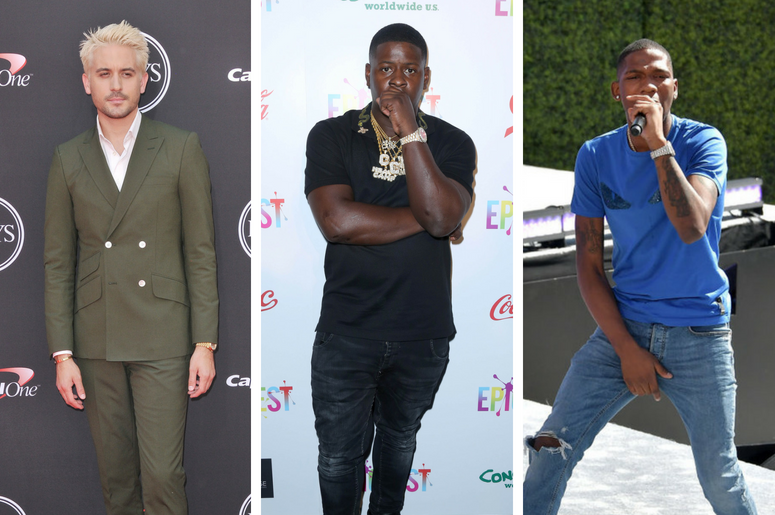 G-Eazy | Blac Youngsta | Blocboy JB G-Eazy arrives at The 2018 ESPYS held at the Microsoft Theater in Los Angeles, CA / Blac Youngsta arrives at EpicFest. / BlocBoy JB performs onstage at Live! Red! Ready! Pre-Show, sponsored by Nissan, at the 2018 BET Awards at Microsoft Theater on June 24