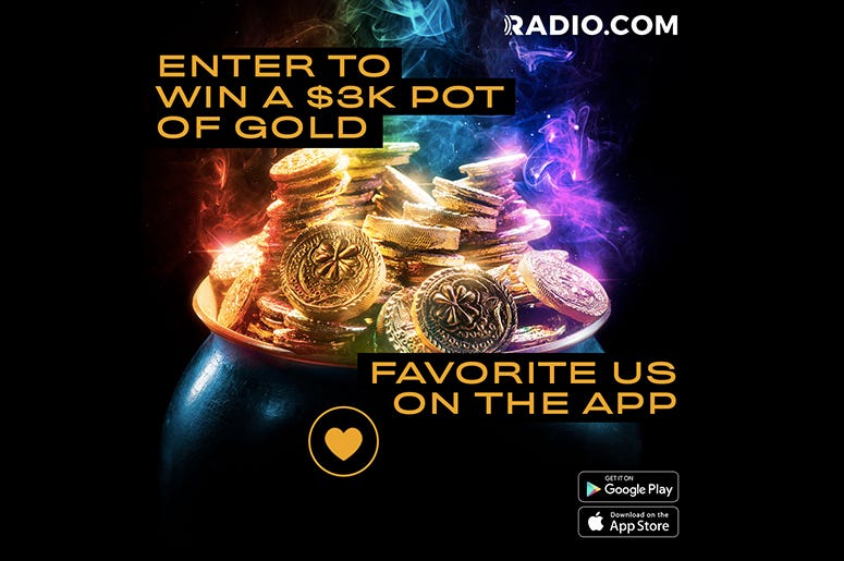 Win a 3k Pot of Gold When You Favorite CHANNEL Q on The RADIO.COM APP Win a 3k Pot of Gold When You Favorite CHANNEL Q on The RADIO.COM APP