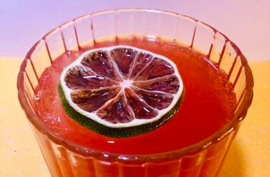 Strawberry Margarita with Lime
