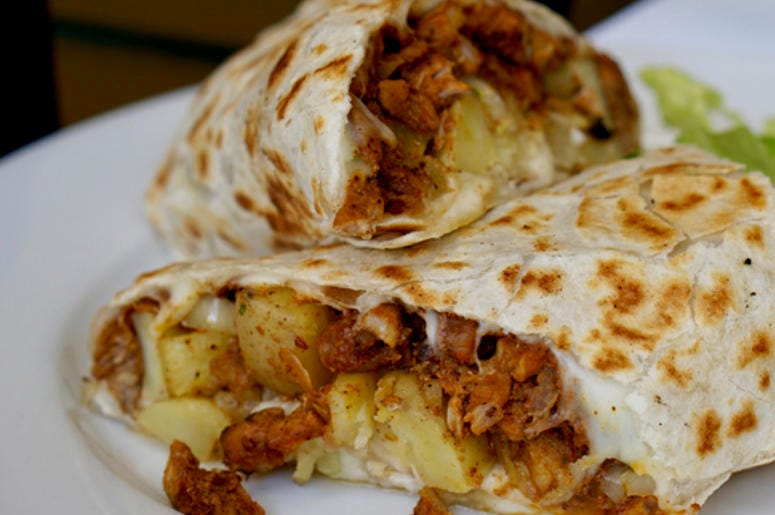 pineapple in a burrito