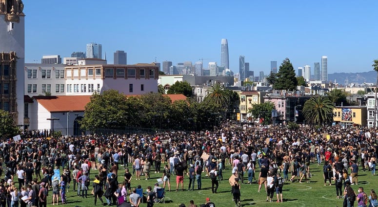 Student organized protest for George Floyd at Mission High School in San Francisco, June 3, 2020 Student organized protest for George Floyd at Mission High School in San Francisco, June 3, 2020