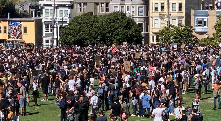 Student organized protest for George Floyd at Mission High School in San Francisco, June 3, 2020 Student organized protest for George Floyd at Mission High School in San Francisco, June 3, 2020