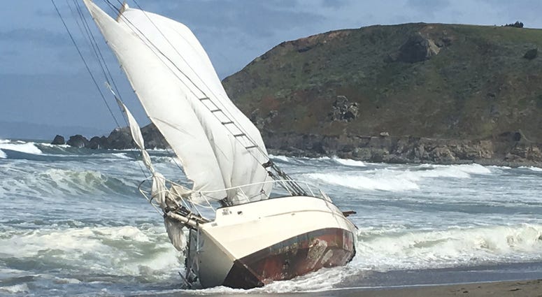 Pacifica Boat Aground Pacifica Boat Aground