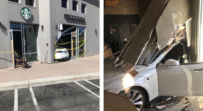 Car Crashes Through Los Gatos Starbucks Car Crashes Through Los Gatos Starbucks