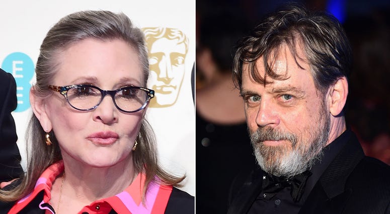 Carrie Fisher and Mark Hamill 7/29/2018 - File photos of Carrie Fisher and Mark Hamill as Hamill has said it is "bittersweet" facing his final Star Wars chapter without his co-star. (Photo by PA Images/Sipa USA)