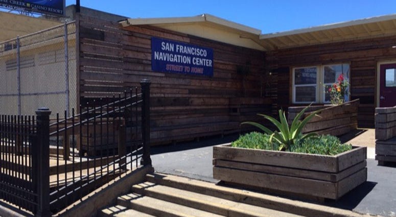 A proposal to build a navigation center, like this one, to provide homeless services on the Embarcadero in San Francisco has stirred up strong opinions in support and opposition. A proposal to build a navigation center, like this one, to provide homeless services on the Embarcadero in San Francisco has stirred up strong opinions in support and opposition.