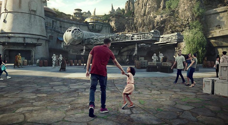 Disneyland in Anaheim is opening a new section called Star War Galaxy's Edge. Disneyland in Anaheim is opening a new section called Star War Galaxy's Edge.