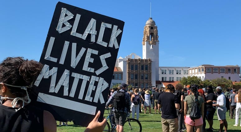 Student organized protest for George Floyd at Mission High School in San Francisco, June 3, 2020 Student organized protest for George Floyd at Mission High School in San Francisco, June 3, 2020
