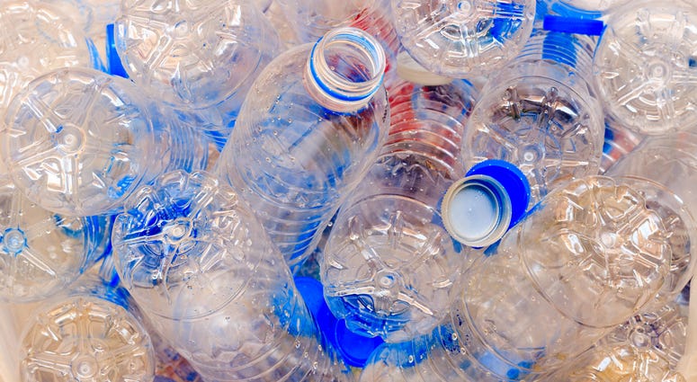 Used plastic bottles for recycling. Used plastic bottles for recycling.