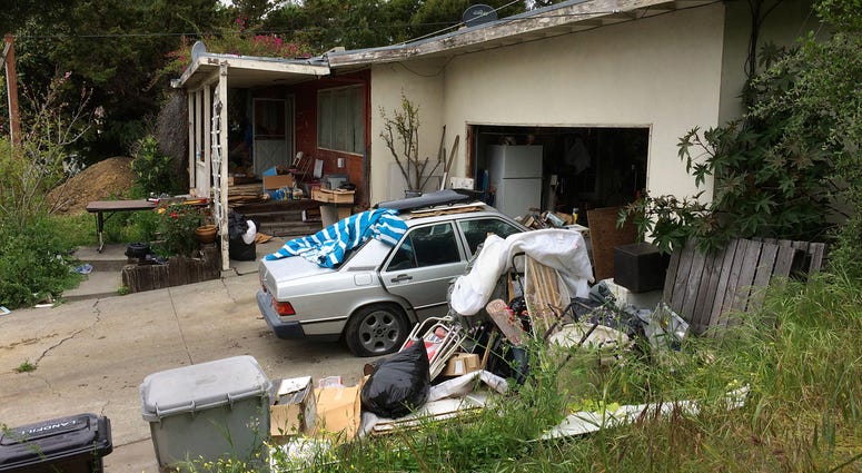 A condemned home is seen Wednesday, April 18, 2018, in Fremont, Calif. The condemned Northern California house with holes in the roof and mildew in the pipes sold last month for $1.23 million. A condemned home is seen Wednesday, April 18, 2018, in Fremont, Calif. The condemned Northern California house with holes in the roof and mildew in the pipes sold last month for $1.23 million.