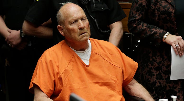 AP18123607638138 In this April 27, 2018, file photo, Joseph James DeAngelo, accompanied by Sacramento County Public Defender Diane Howard, right, makes his first appearance to face charges that include homicide and rape, in Sacramento County Superior Court in Sacramento,