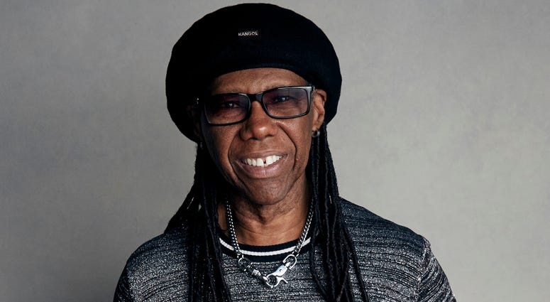 AP18183585996253 In a Jan. 20, 2018 file photo, Nile Rodgers poses for a portrait to promote the film "Studio 54" at the Music Lodge during the Sundance Film Festival in Park City, Utah. Board members on Monday, July 2, 2018 unanimously elected Rodgers chairman of the Son
