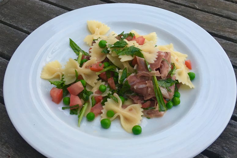 Andrew Friedman's Farfalle with Parmesan, Peas, and Prosciutto Andrew Friedman's Farfalle with Parmesan, Peas, and Prosciutto