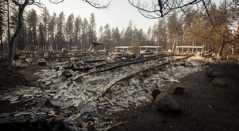 Nov. 18, 2018; Chico, CA, USA; The Camp Fire burned so quickly through the town of Paradise that little remains recognizable from the businesses that once lined the streets near the heart of the town.