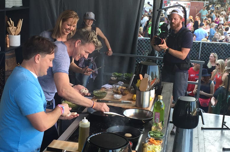 Chef Amanda Haas and Liam at BottleRock Napa Valley Chef Amanda Haas and Liam at BottleRock Napa Valley