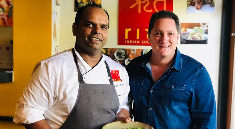 Chef Rupam Bhagat of Ritu Indian Soul Food and Liam Chef Rupam Bhagat of Ritu Indian Soul Food and Liam