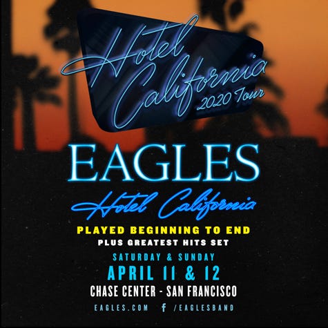 The Eagles at The Chase Center! The Eagles at The Chase Center!