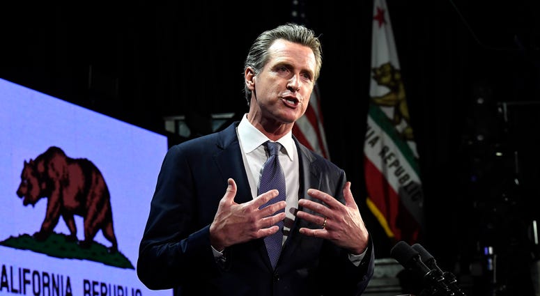 avin Newsom speaks during election night event on November 6, 2018 in Los Angeles. avin Newsom speaks during election night event on November 6, 2018 in Los Angeles.