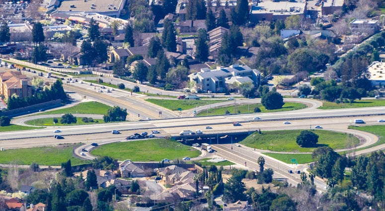 A view of a freeway passing through Fremont. A view of a freeway passing through Fremont.