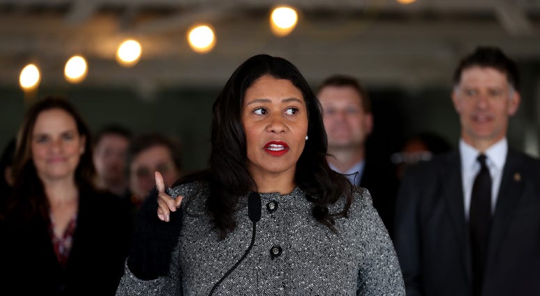 : San Francisco Mayor London Breed speaks during a news conference at the future site of a Transitional Age Youth Navigation Center on January 15, 2020. : San Francisco Mayor London Breed speaks during a news conference at the future site of a Transitional Age Youth Navigation Center on January 15, 2020.