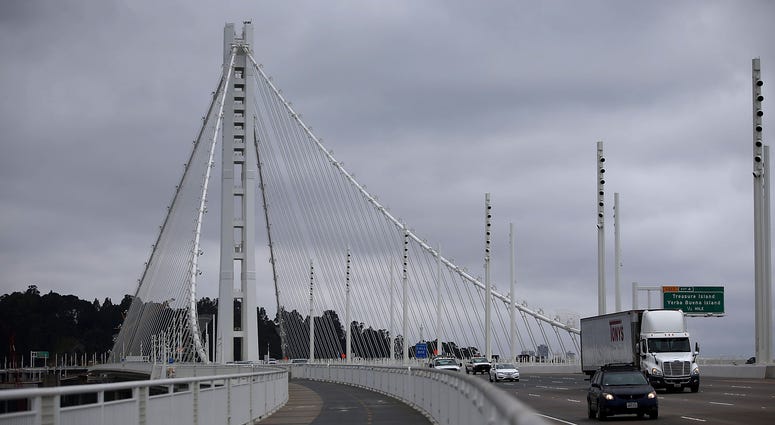 A view of the eastern span of the Oakland-San Francisco Bay Bridge on May 18, 2015 in San Francisco. A view of the eastern span of the Oakland-San Francisco Bay Bridge on May 18, 2015 in San Francisco.