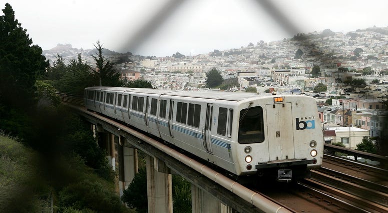 A BART train is seen in San Francisco on July 5, 2005. A BART train is seen in San Francisco on July 5, 2005.