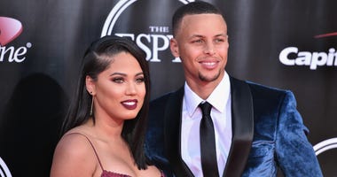NBA player Stephen Curry (R) and Ayesha Curry attend the 2016 ESPYS at Microsoft Theater on July 13, 2016 in Los Angeles, California.