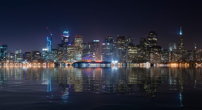 San Francisco seen from Treasure Island. San Francisco seen from Treasure Island.