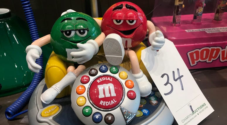 Everything must go at Zoonie's, including this vintage M&M telephone Everything must go at Zoonie's, including this vintage M&M telephone