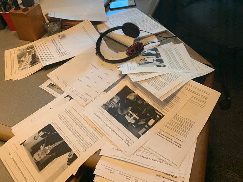 Stan Bunger's desk on during impeachment hearings on Nov. 19, 2019. Stan Bunger's desk on during impeachment hearings on Nov. 19, 2019.