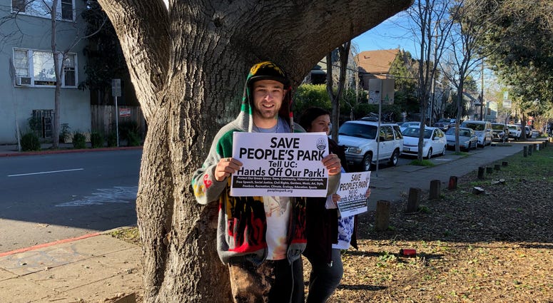 People's Park Protestors Protestors at People's Park in Berkeley