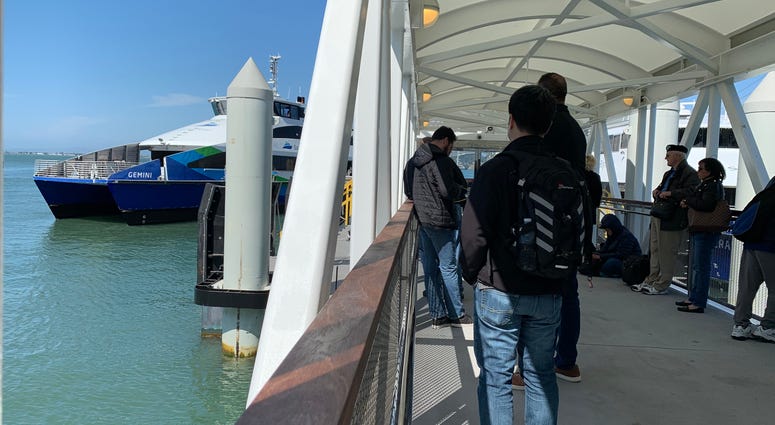 The Richmond Ferry Arrives at The San Francisco Ferry Building The Richmond Ferry Arrives at The San Francisco Ferry Building