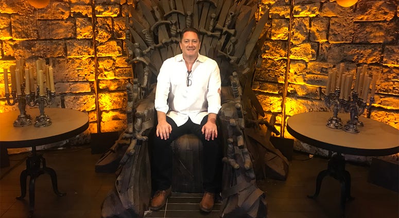 Liam on the 'Iron Throne' at 25 Lusk Liam on the 'Iron Throne' at 25 Lusk