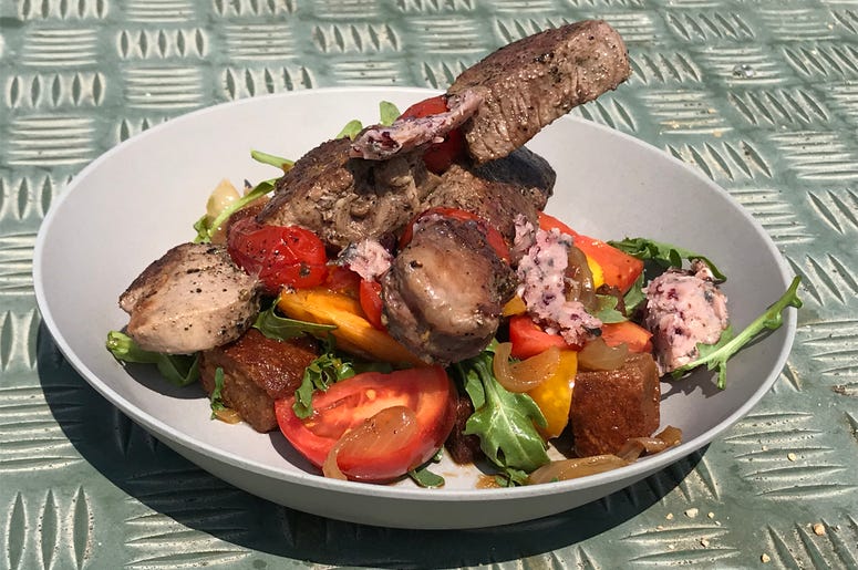MerSea's Filet Skewers Panzanella MerSea's Filet Skewers Panzanella (Photo credit: Foodie Chap/Liam Mayclem)