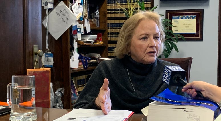 Alameda County District Attorney Nancy O'Malley discusses jury attitudes towards homeless defendants in December 2019. Alameda County District Attorney Nancy O'Malley discusses jury attitudes towards homeless defendants in December 2019.
