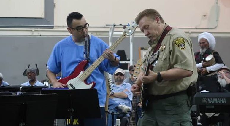 Inmates and prison staff played a concert called "Prison Palooza" at the California Medical Facility in Vacaville. Inmates and prison staff played a concert called "Prison Palooza" at the California Medical Facility in Vacaville.