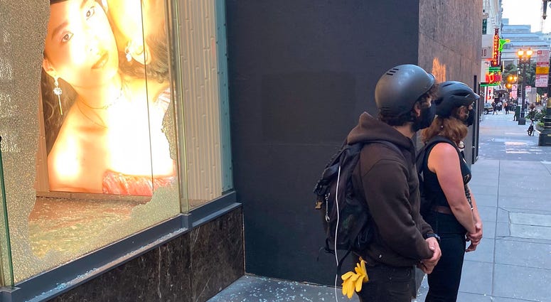 Demonstrations in San Francisco over the death of George Floyd.